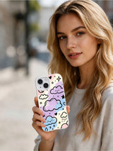 Product or handheld view of the Dreamy Love Clouds case
