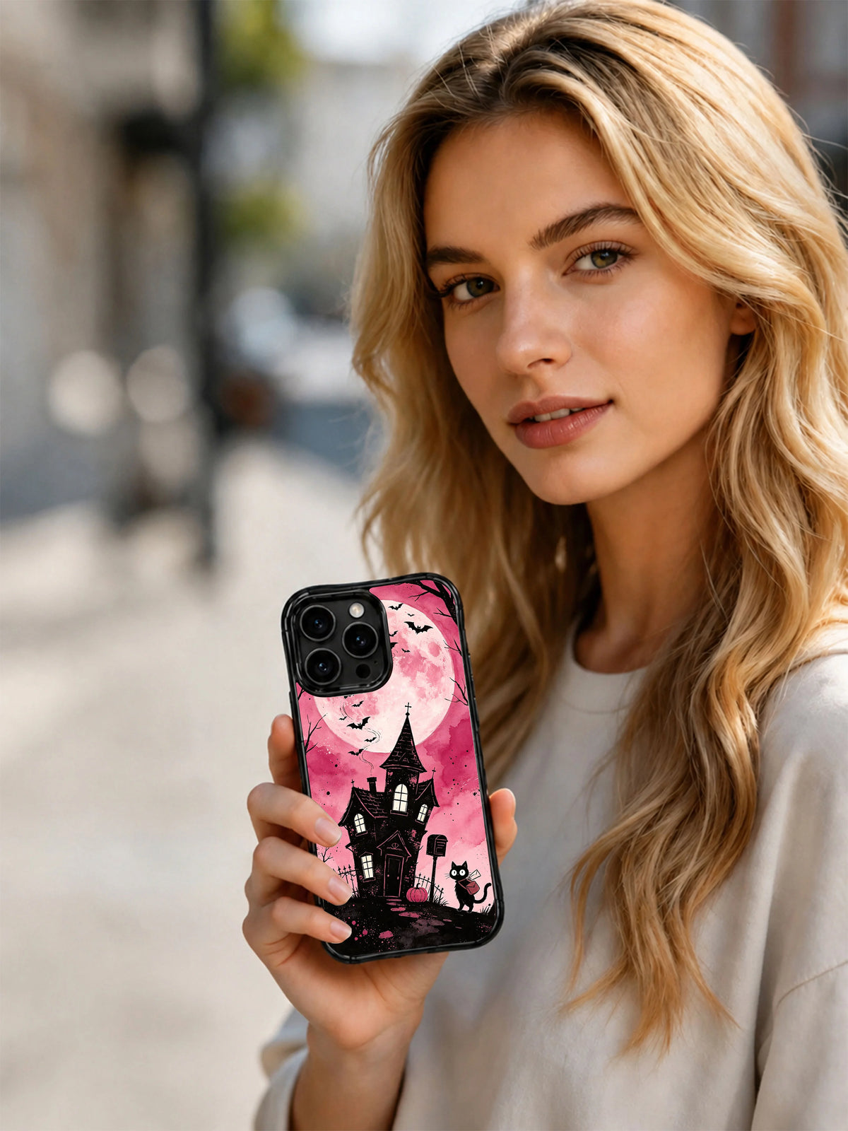 Vesper Rosethorn pink gothic phone case packaging presentation