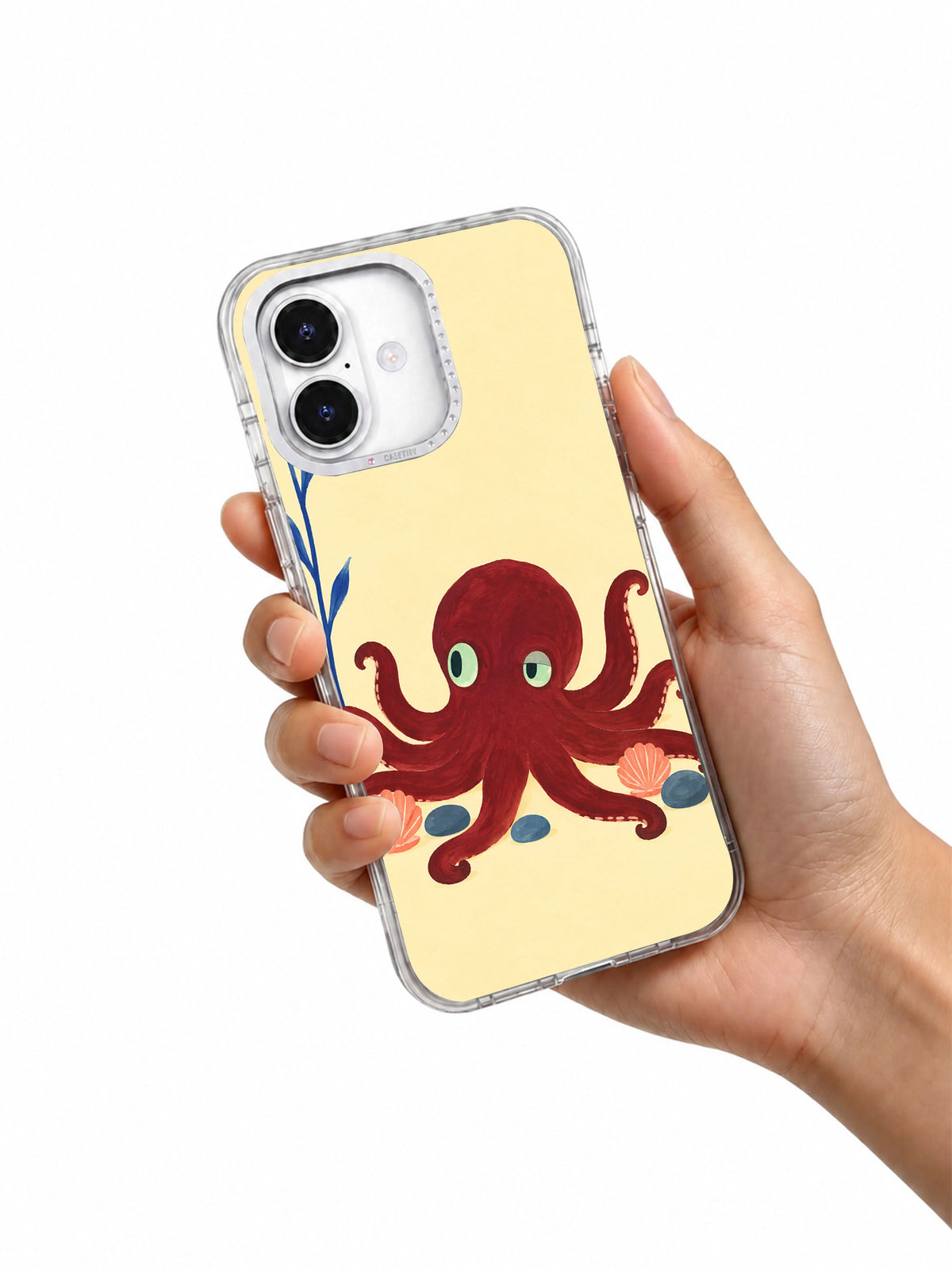Eight Arms, One Pause iPhone 17 Case shown in hand