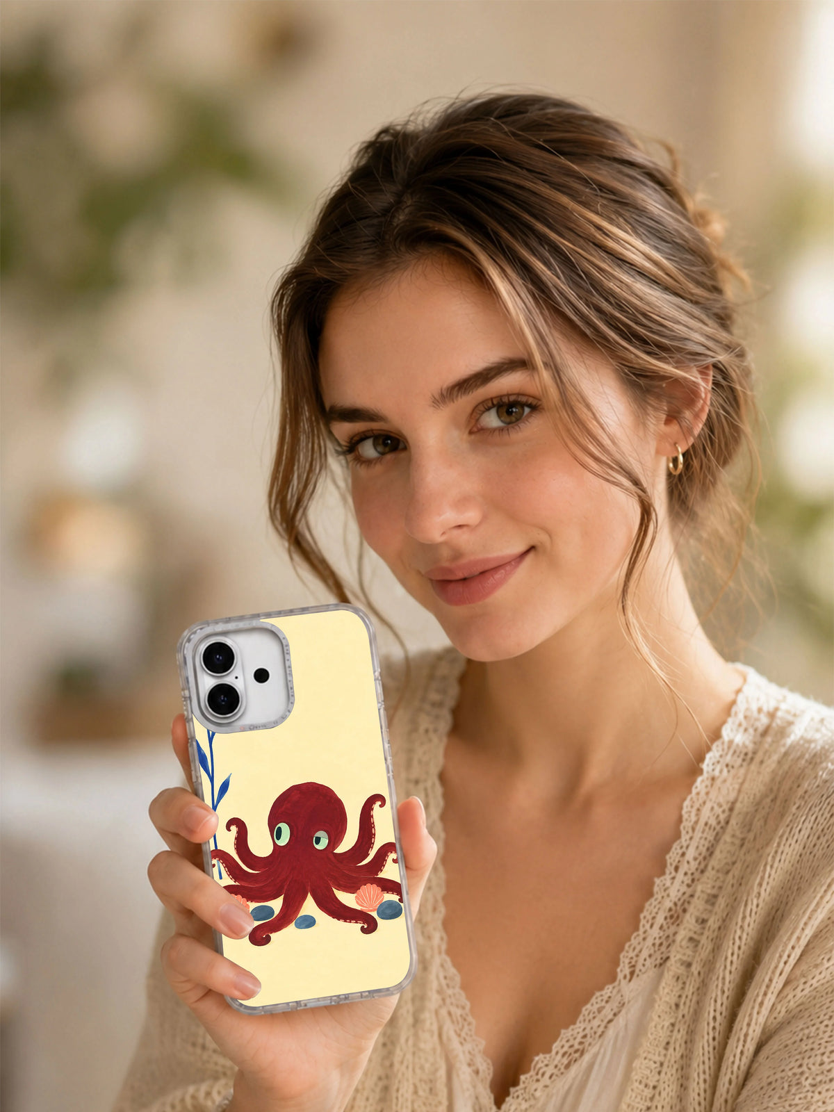 Eight Arms, One Pause iPhone 17 Case lifestyle view