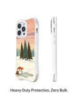 Frozen Hollow Fox: Rear and slim side views of the illustrated case.