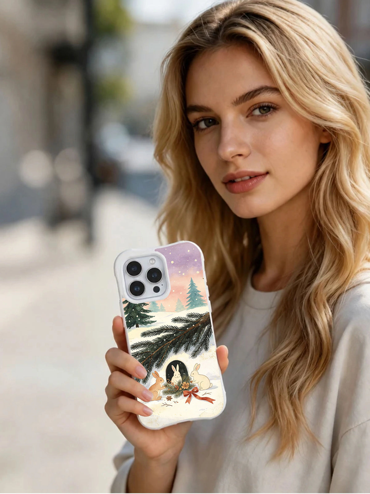 Little Pine Shelter: Person holding the illustrated case in an outdoor portrait.