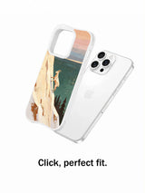 Morning Beyond the Cliff: Illustrated case separated from a rear-facing phone.