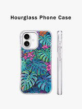 Electric botanical iPhone 17 case magnetic charging view