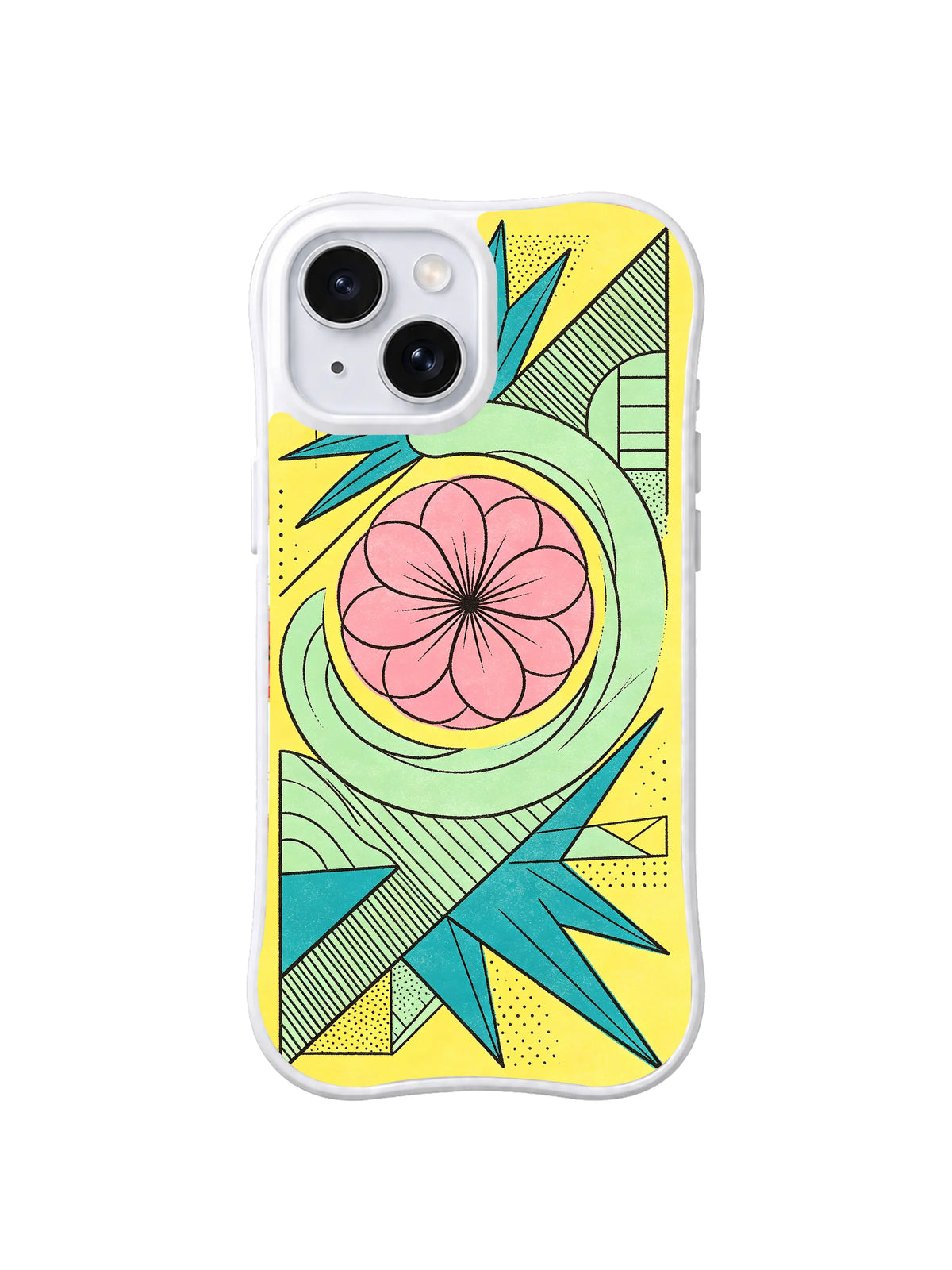 Blooming Paper Crane pattern iPhone 15 case