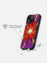 Colorful graffiti art iPhone 15 Plus case side view