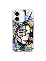 Electric Garden colorful floral portrait iPhone 17 case front view