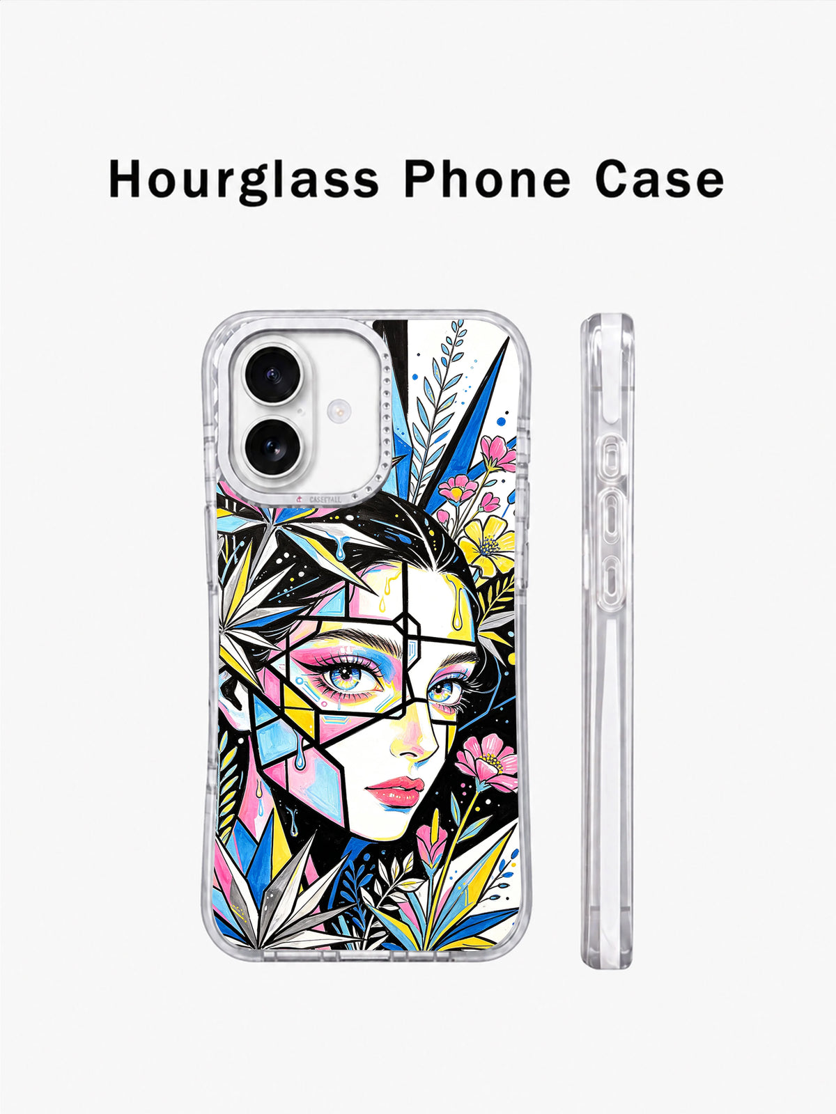 Electric Garden floral art iPhone 17 case side view