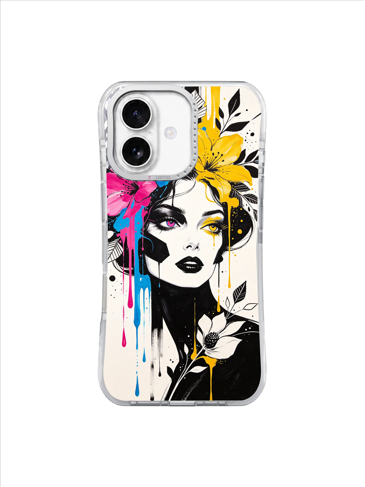 Graphic Garden Noir pattern for Electric Garden iPhone 17 case