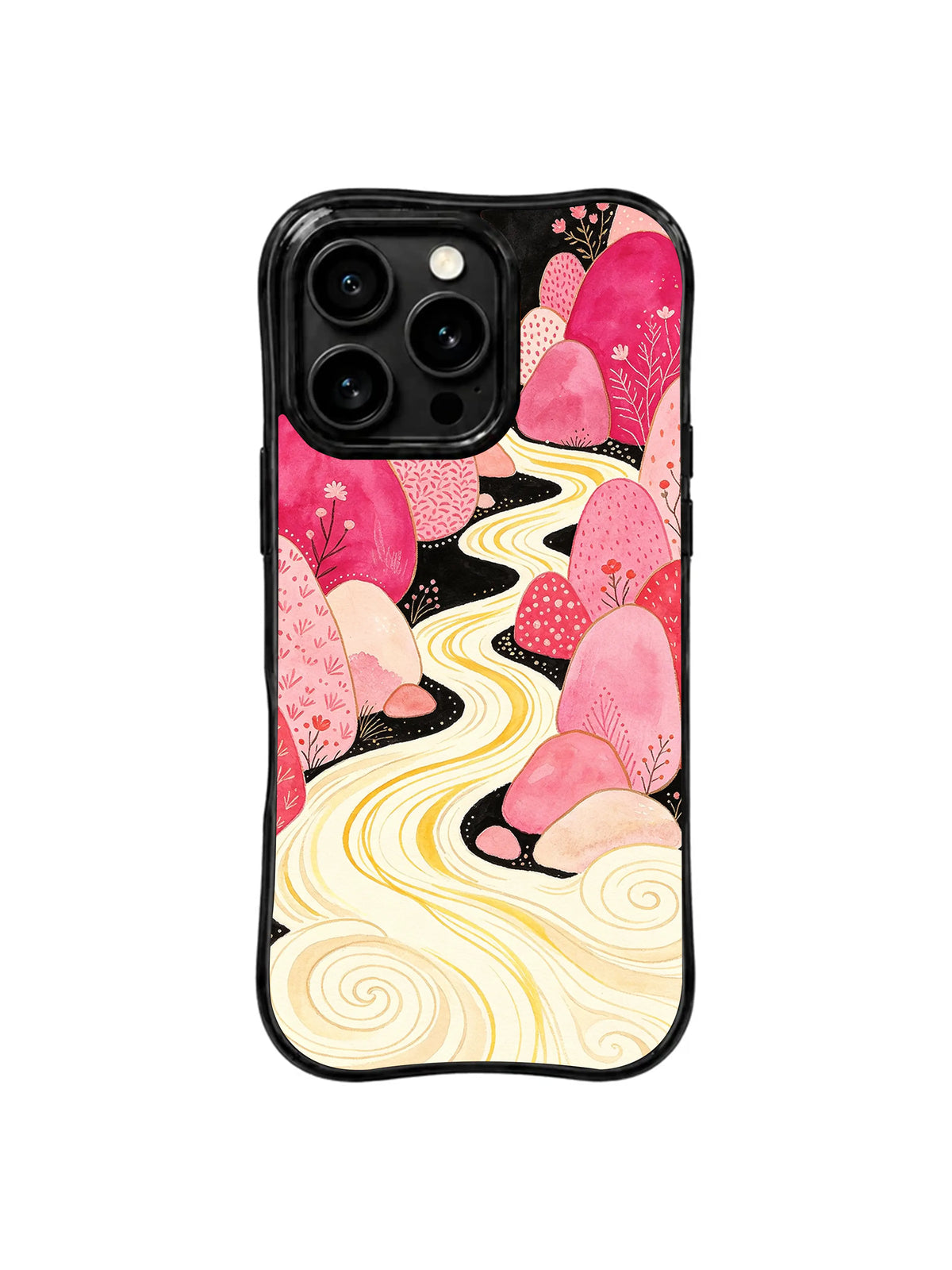 Golden River Garden pattern for Electric Garden Stone Tales iPhone 15 Pro case