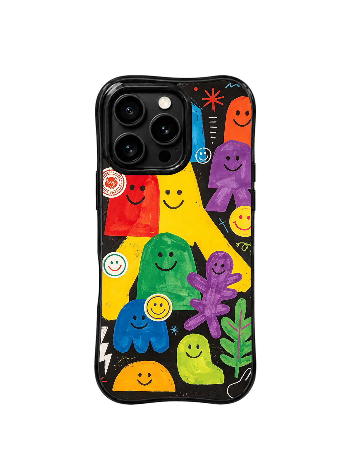 Happy Shape Garden pattern iPhone 15 Pro case