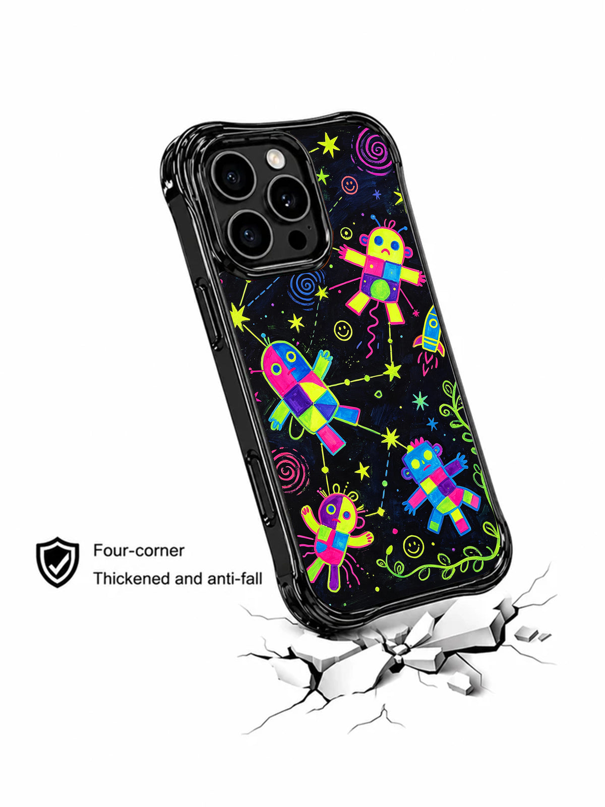 Electric Happiness art phone case lifestyle view