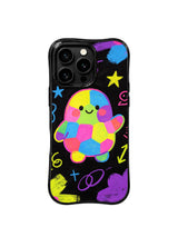 Neon Creature Orbit pattern iPhone 15 Pro case