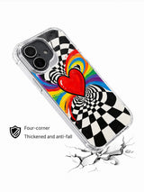Electric Love Pulse iPhone 16 Plus case anti-fall view
