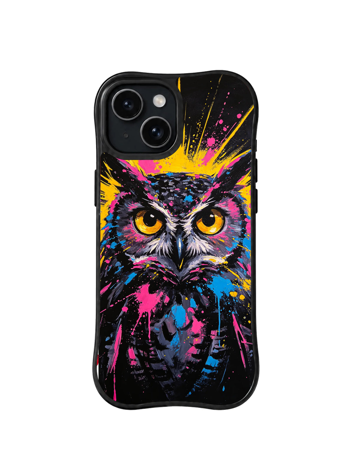 Golden Eye Voltage owl art iPhone 15 Plus case