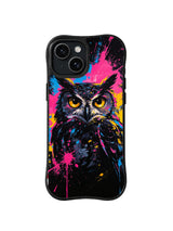Magenta Night Oracle neon owl iPhone 15 Plus case