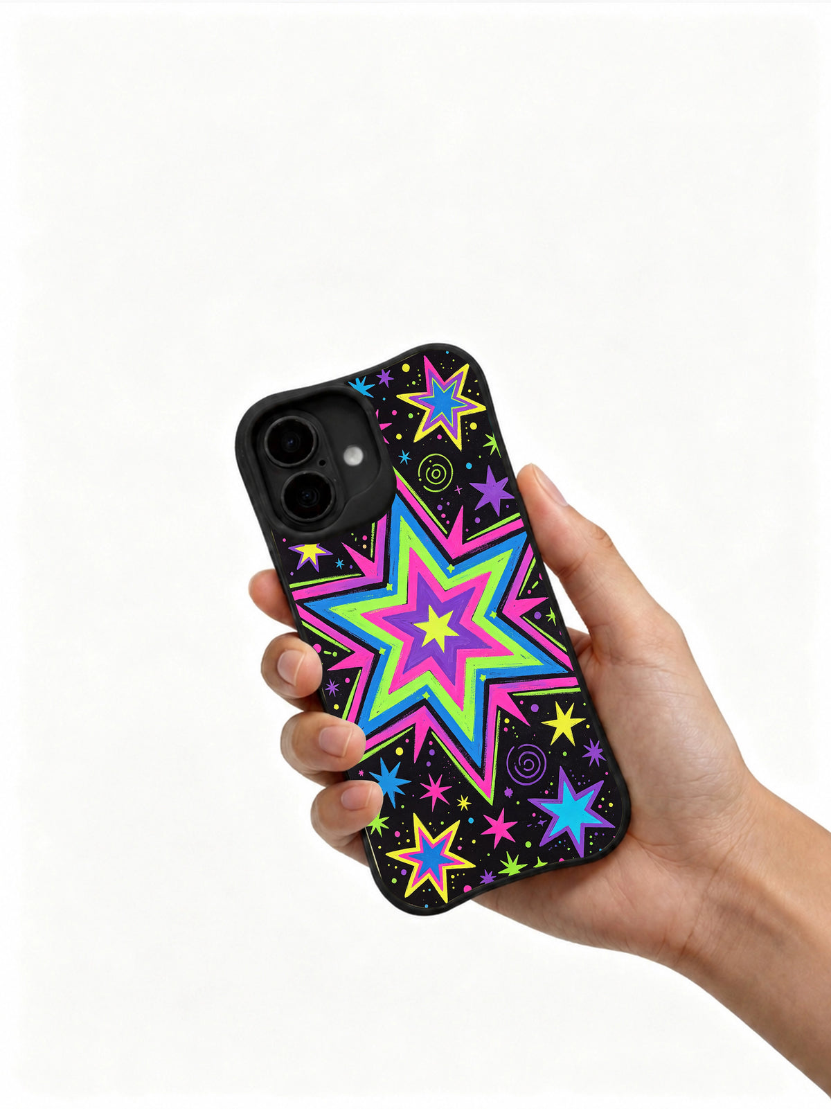 Product or handheld view of the Electric Star Universe case