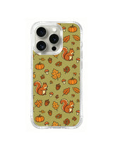 Pumpkin Squirrel Grove pattern iPhone 14 Pro case