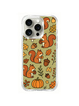 Oak Leaf Squirrel Trail pattern iPhone 14 Pro case