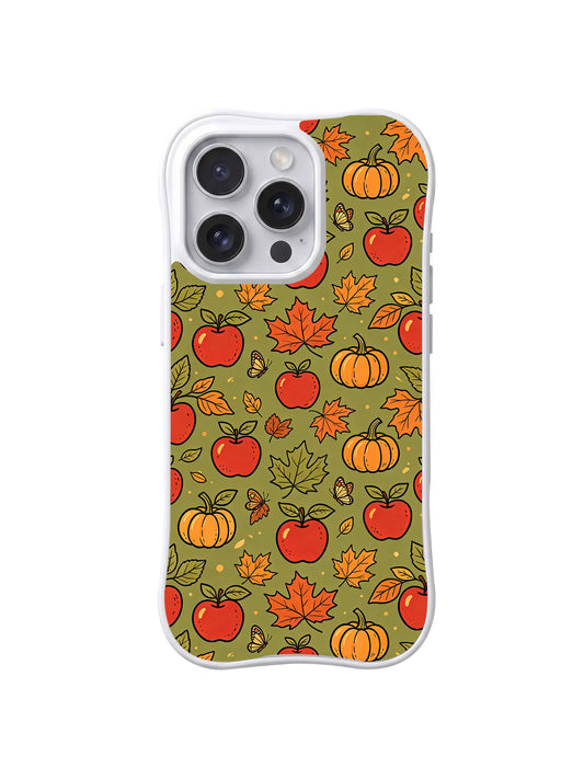 Rear artwork view of Apple Orchard Evening Breeze phone case.