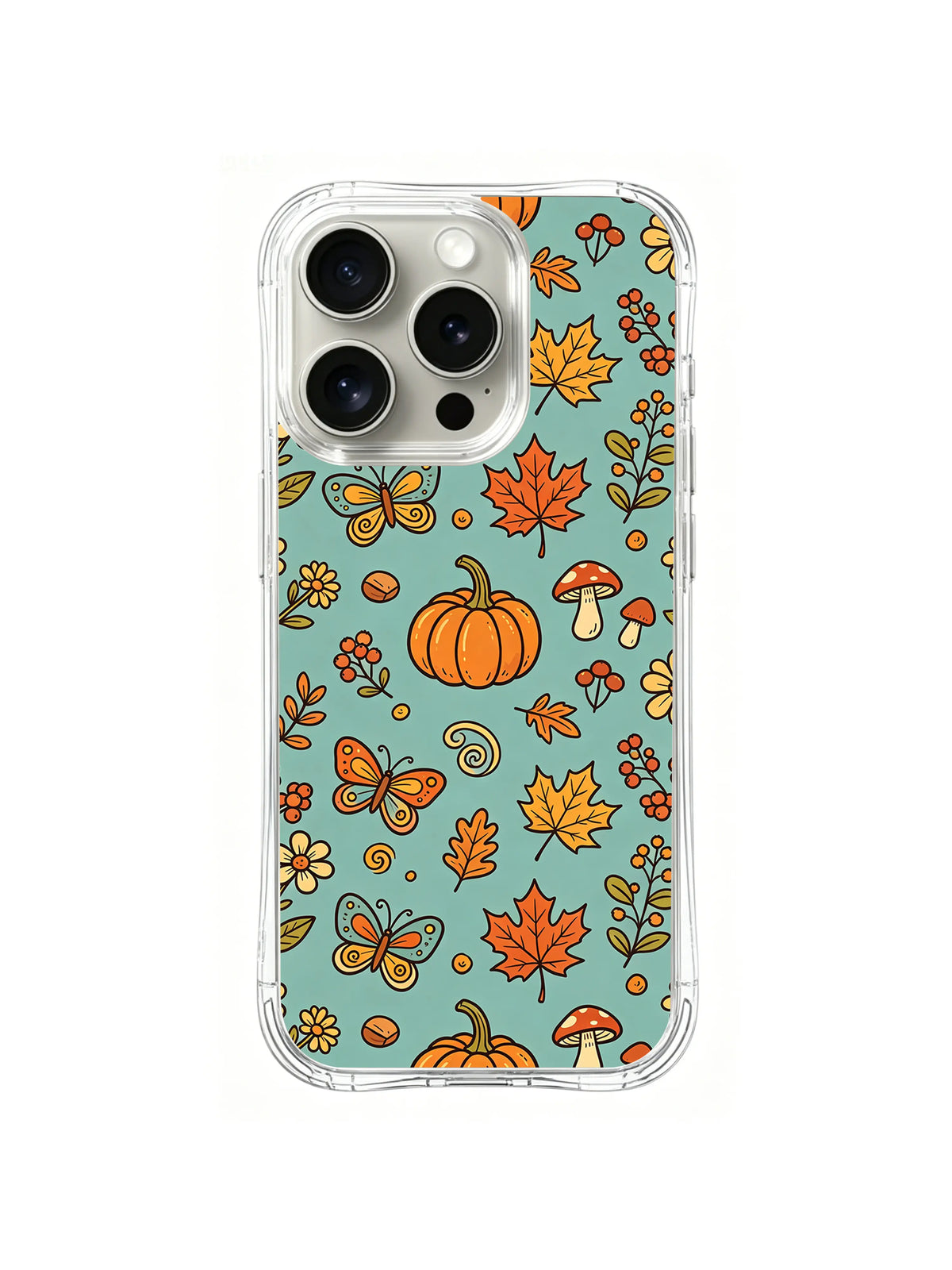 Pumpkin Butterfly Drift iPhone 14 Pro case pattern