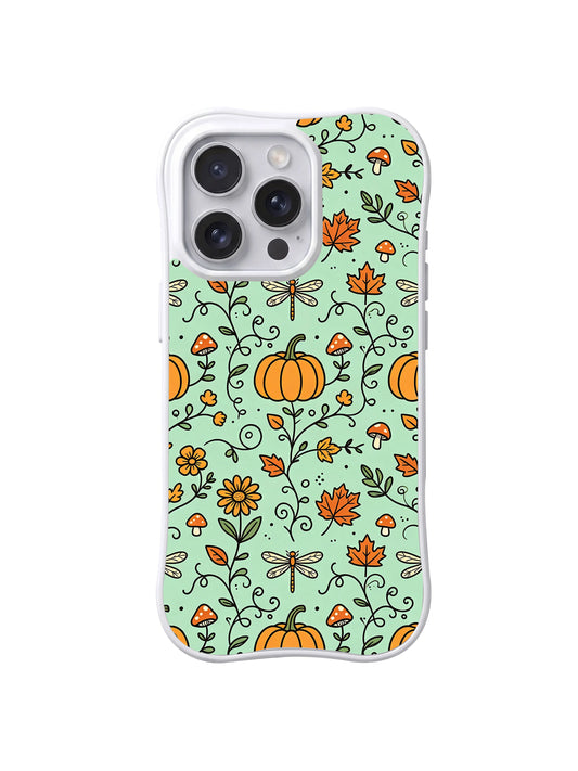 Autumn dragonfly flower garden iPhone 14 Pro case front view