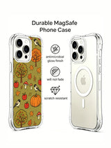 Autumn bird orchard iPhone 14 Pro case clear shell details