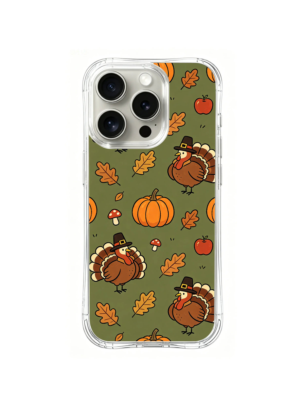 Pumpkin Turkey Grove pattern iPhone 14 Pro case