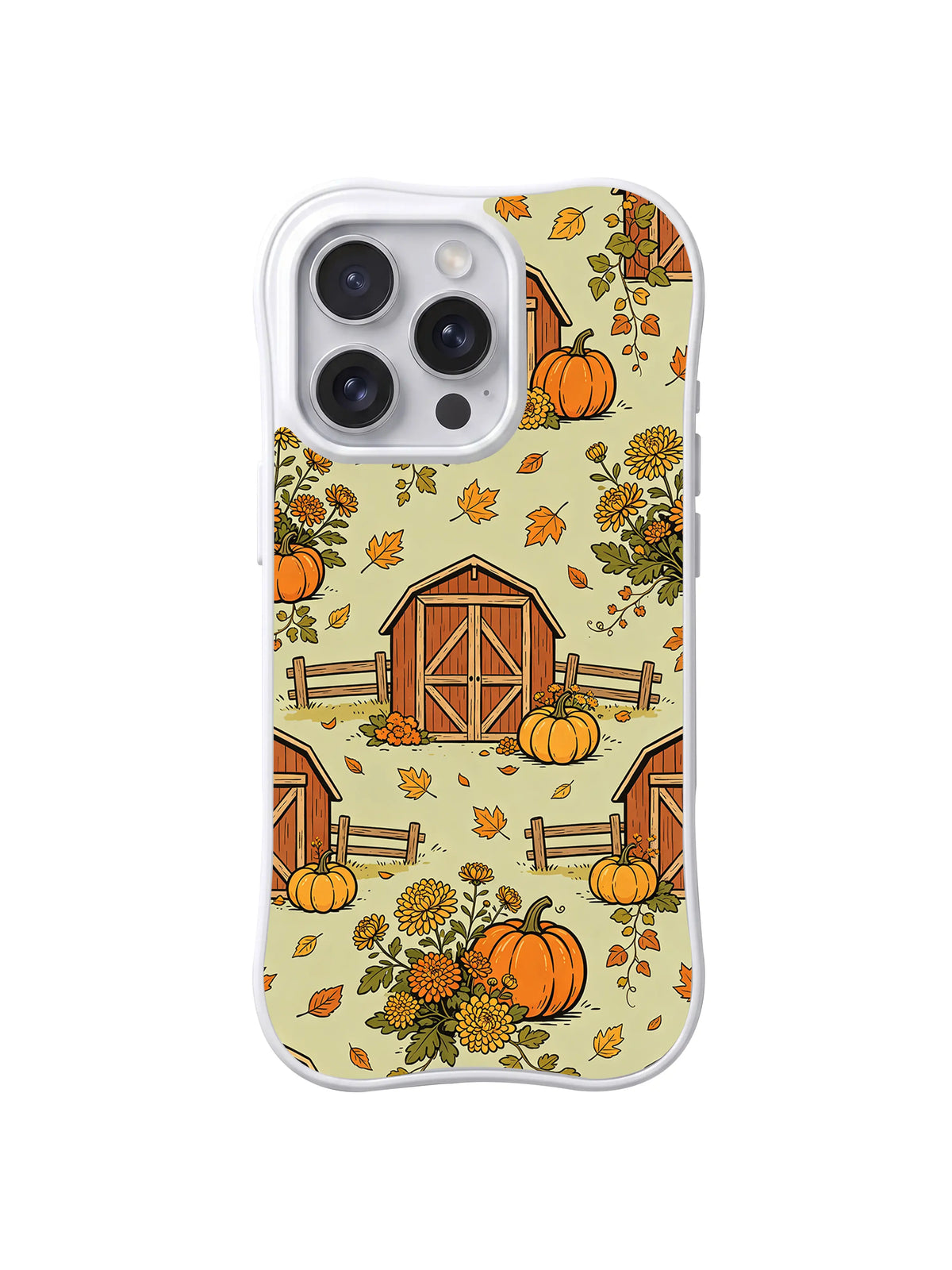 Autumn Barn Letter pattern iPhone 14 Pro case