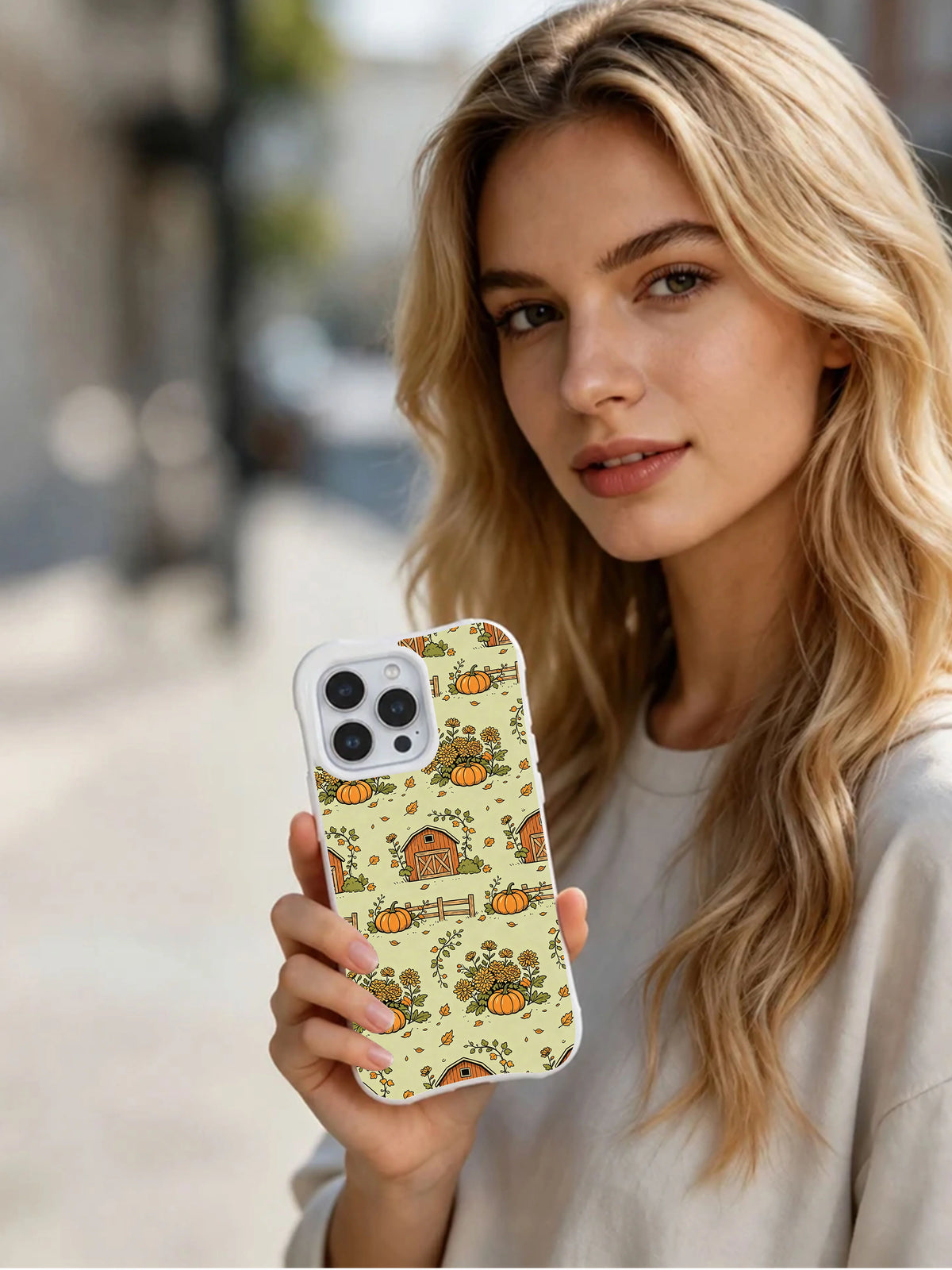 Wild Chrysanthemum Barn artist phone case lifestyle