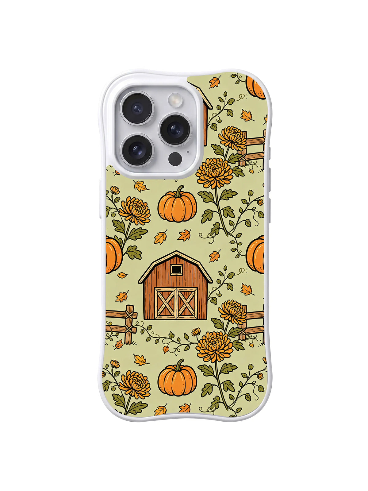 Chrysanthemum Fence pattern iPhone 14 Pro case