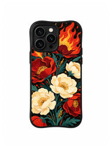 Firelight Flower Field pattern on iPhone 15 Pro case