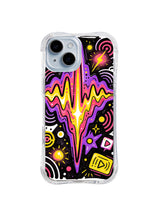 Electric Signal Pulse pattern iPhone 15 Plus case