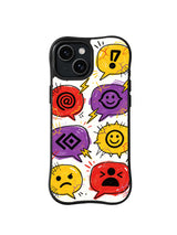 Emotion Signal Faces pattern iPhone 15 Plus case