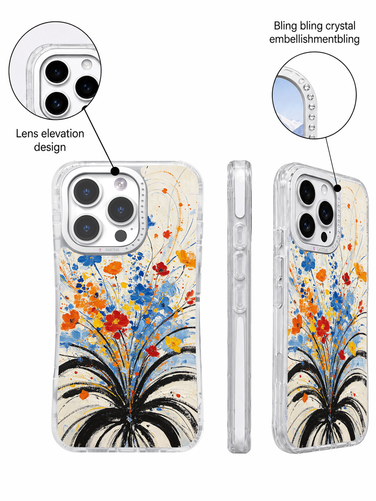 Emotional Abstract Garden iPhone 16 Pro Max case image 4