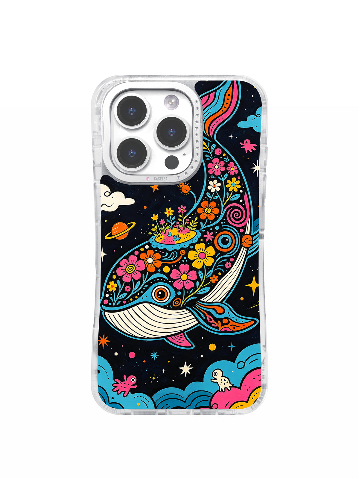 Emotional Garden Universe art iPhone 15 Pro Max case front view