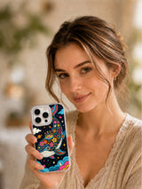 Emotional Garden Universe iPhone case lifestyle portrait