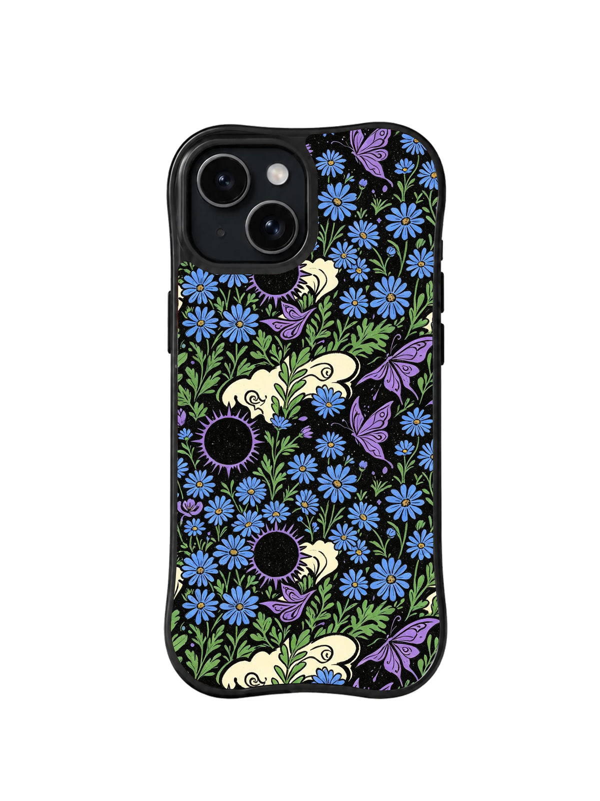 Eclipse Meadow pattern iPhone 15 Plus case