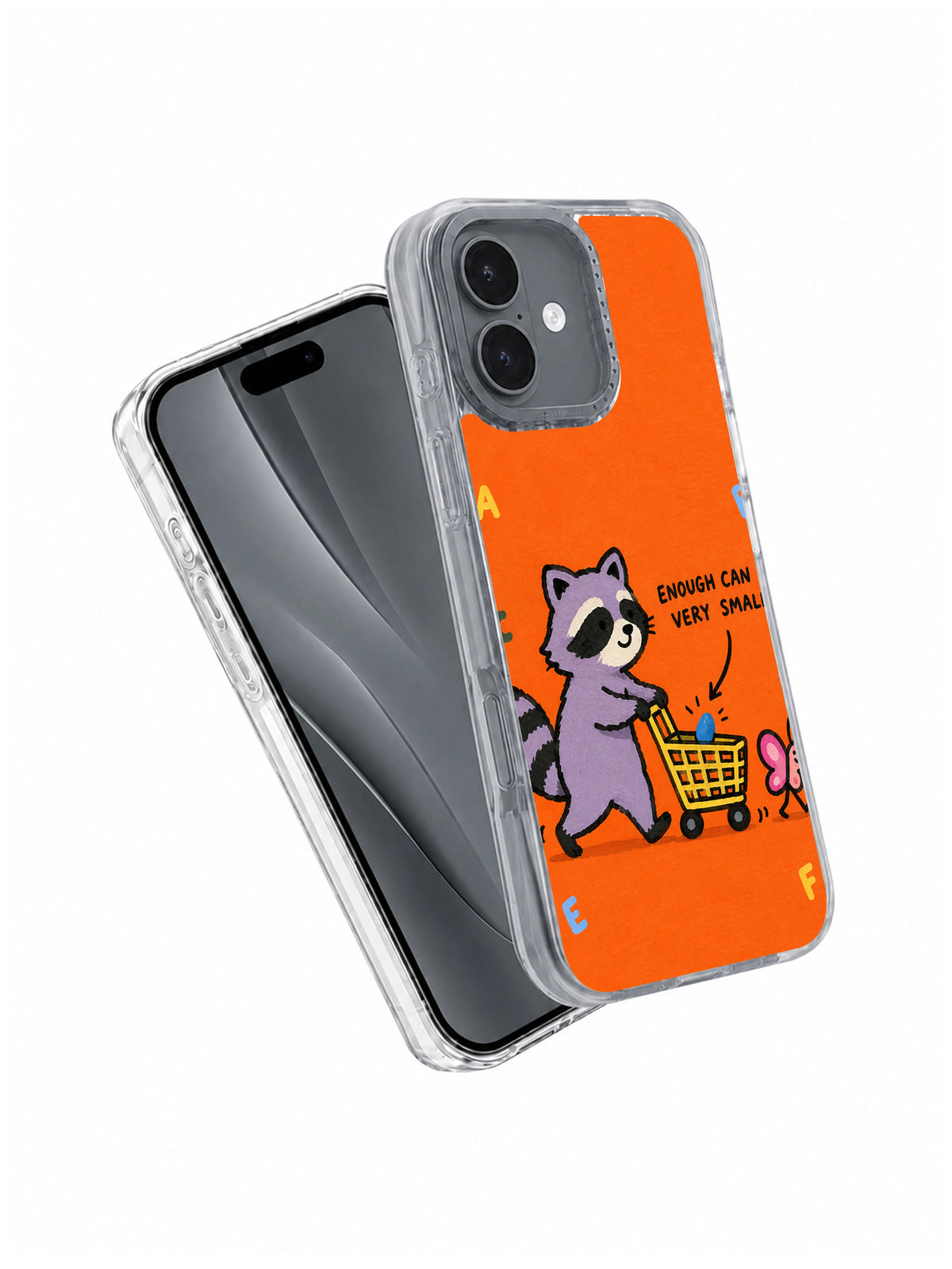 Enough Can Be Very Small iPhone 16 Case angled product view