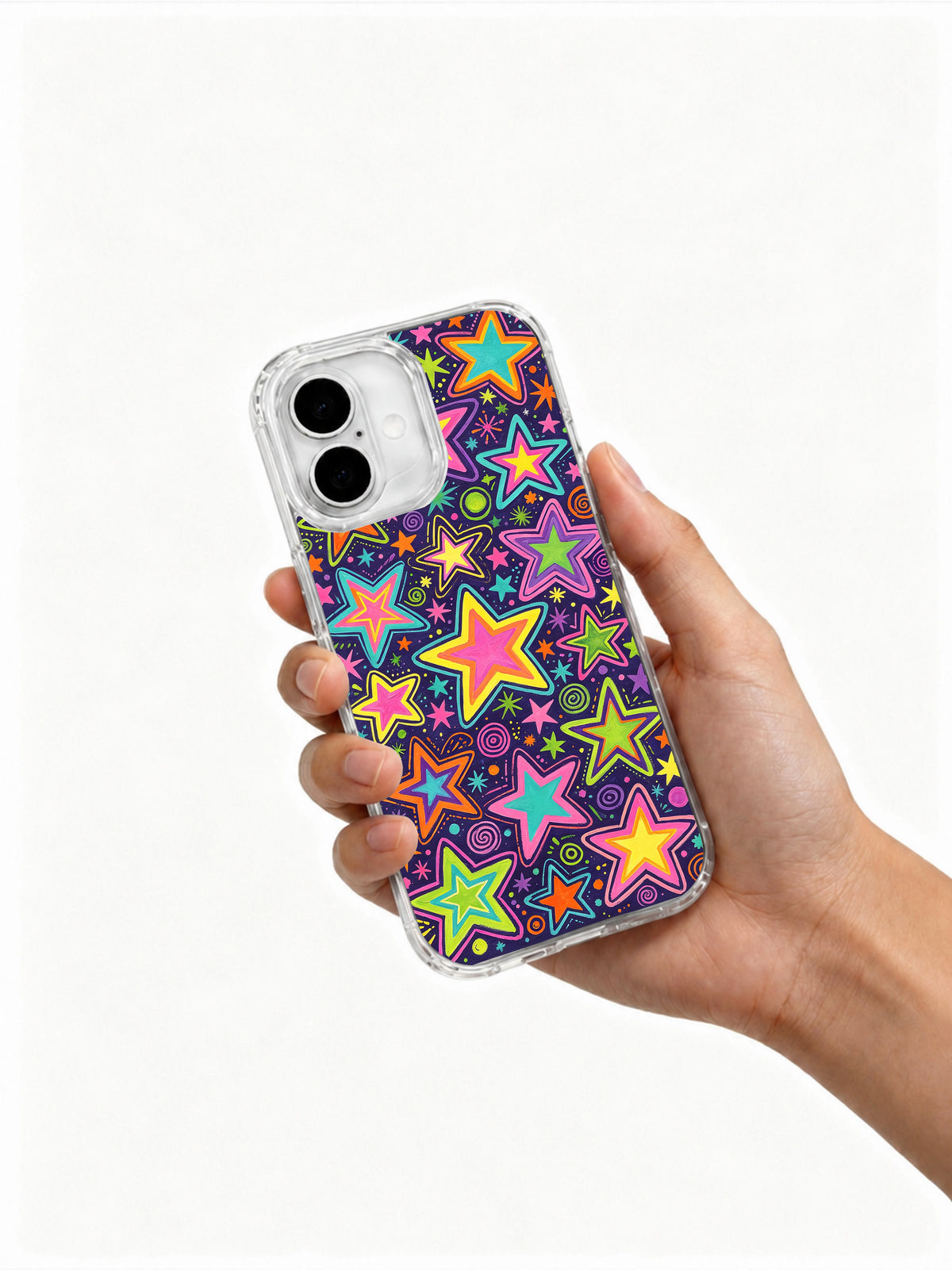 Product or handheld view of the Eternal Neon Star Universe case