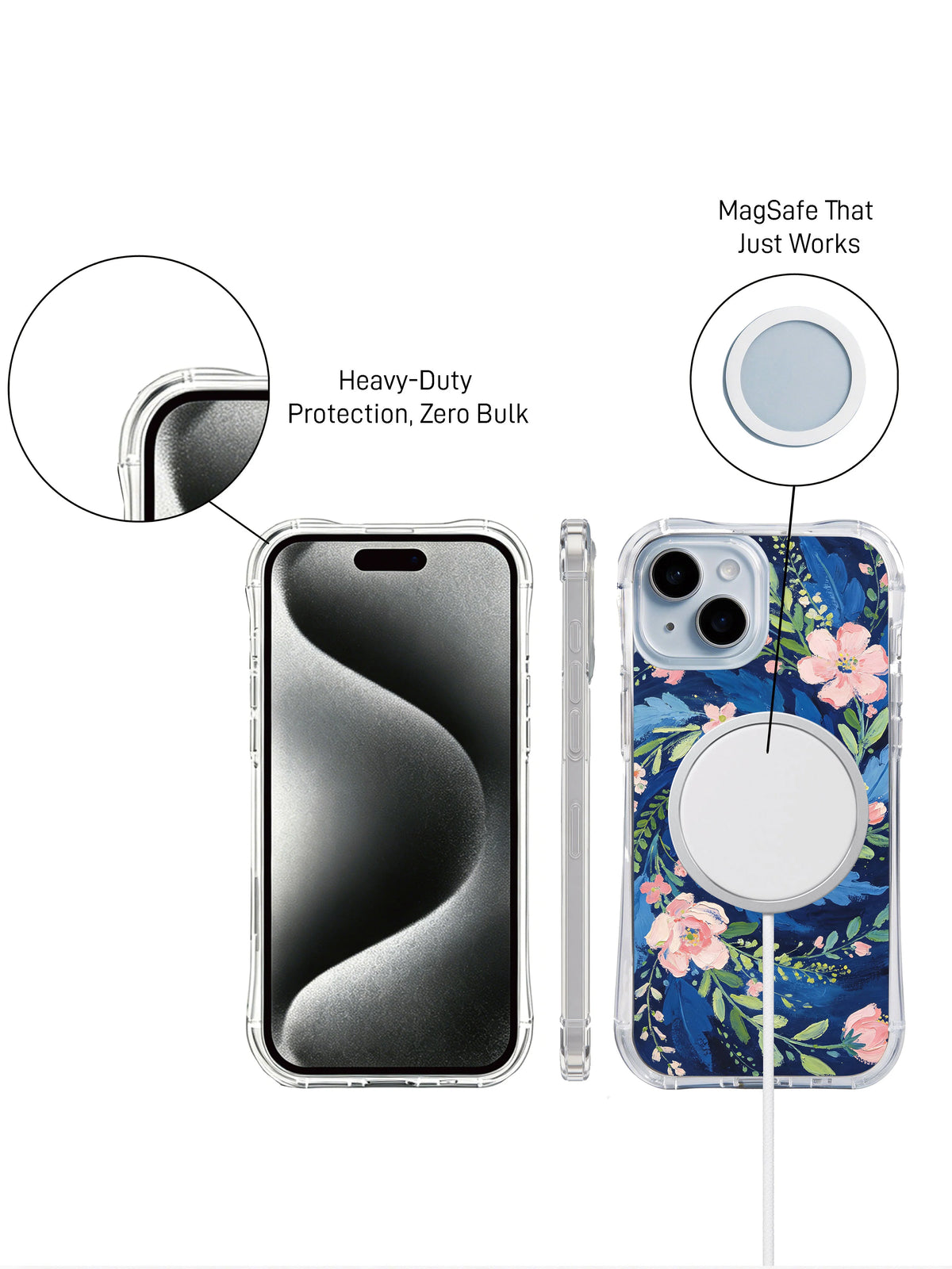 Eternal Spring Garden iPhone 14 case MagSafe detail