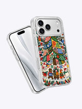 Evergreen Patchwork Parade iPhone case angled view