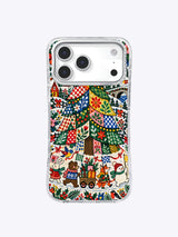 Evergreen Patchwork Parade iPhone case front view