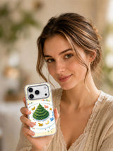 Lifestyle view of the Evergreen Story Carousel iPhone 17 Pro case