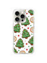 Evergreen Sugar Charm / Ribbon Pine Sprinkles: Green trees, spiral round cookies at the edges and red-green stars.