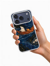 A Ferry Made of Fallen Leaves iPhone 17 Pro case held in hand