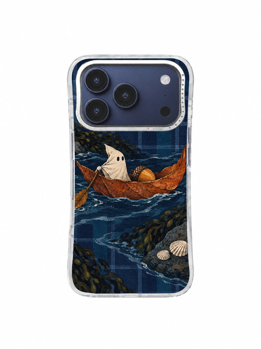 A Ferry Made of Fallen Leaves cloth spirit leaf boat iPhone 17 Pro case, pattern one