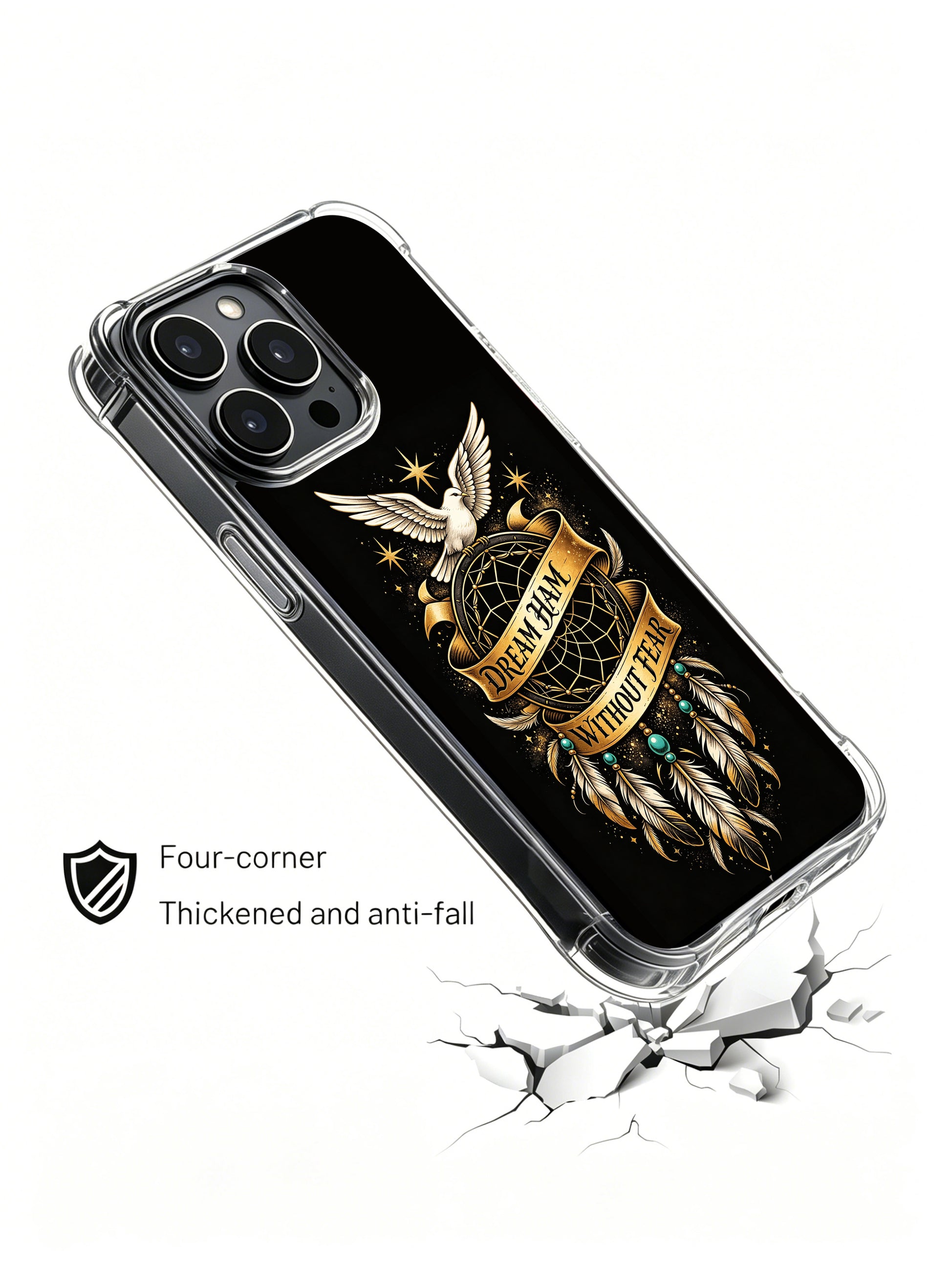 Soft woven feather base design PhoneCasing, premium iPhone 14 Plus Case, shockproof full coverage protective casing.