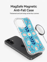 Festival of Tiny Petals: Illustrated case separated from a phone beside a circular charging puck.