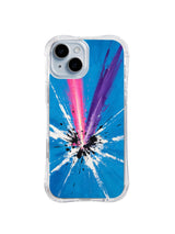 Neon Ascent Burst blue pink brushstroke phone case